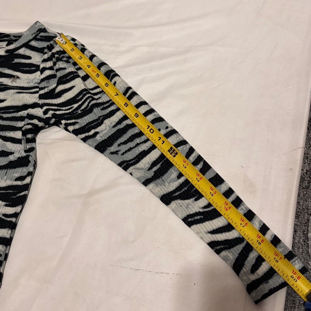 LIKE FLO Gorgeous Zebra Print Ribbed Long Sleeve top with star embroidery - Picture 13 of 14